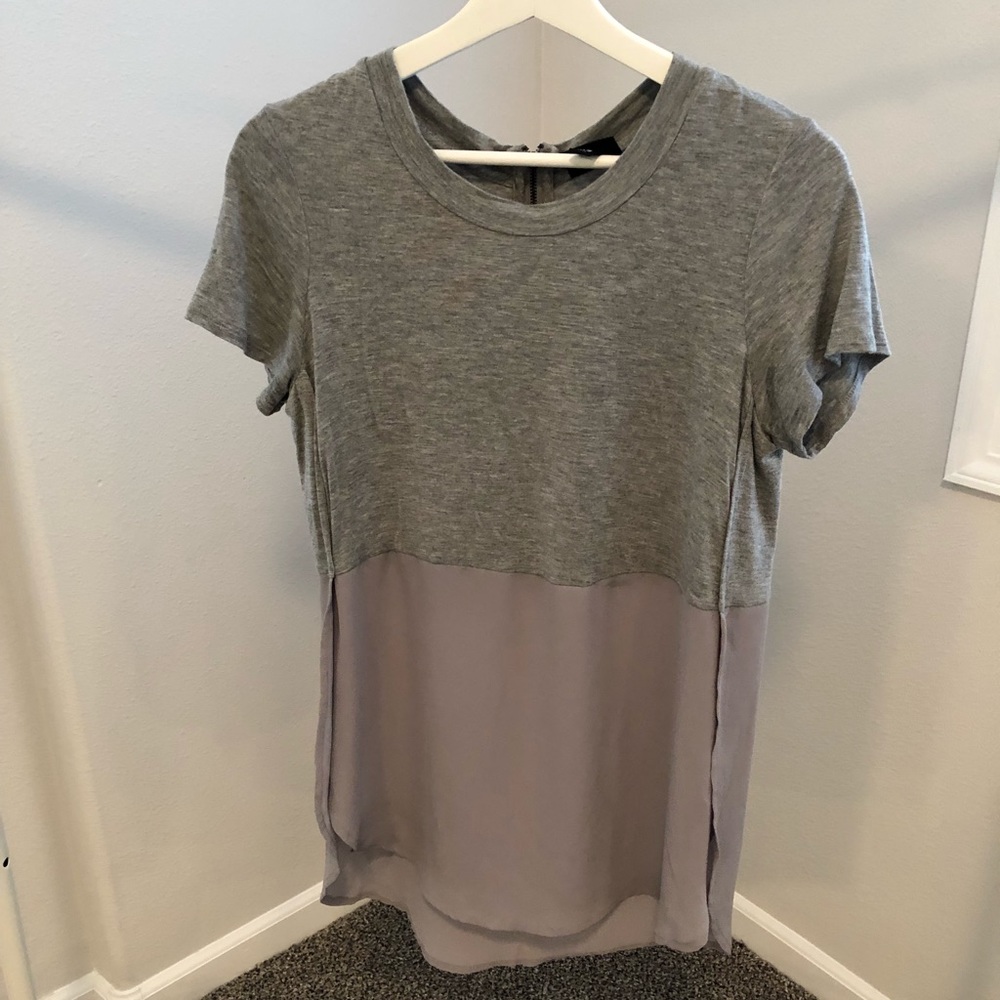 Gray shortsleeved top